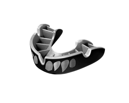Капа боксерська доросла OPRO Silver Jaws від 11 років срібляста