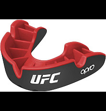 Капа боксерська дитяча OPRO Silver UFC Hologram до 10 років чорно-червона
