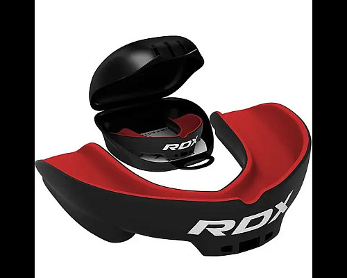 Капа боксерська дитяча RDX 3w до 10 років чорно-червона