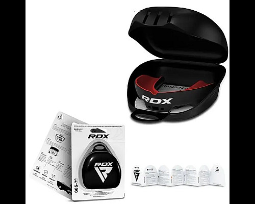 Капа боксерська дитяча RDX 3w до 10 років чорно-червона