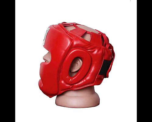 Шолом боксерський закритий PowerPlay 3043 розмір XS, червоний