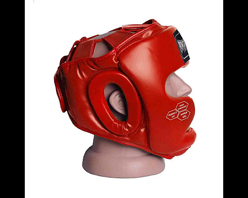 Шолом боксерський закритий PowerPlay 3043 розмір XS, червоний