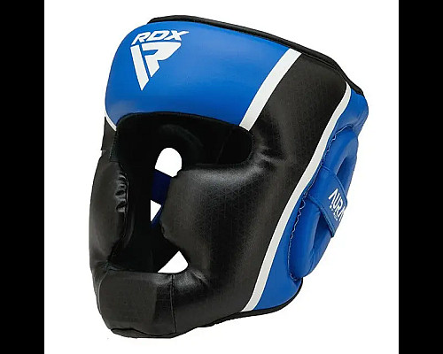 Шолом боксерський з капою RDX AURA PLUS T-17 розмір S, чорно-синій