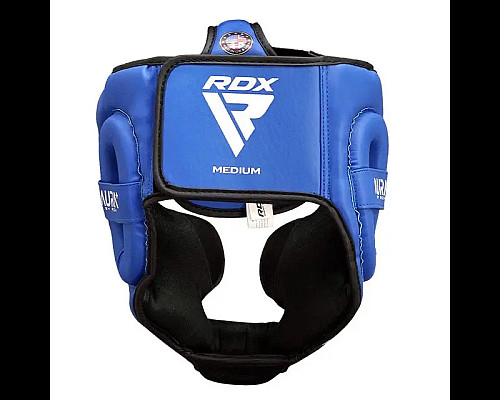 Шолом боксерський з капою RDX AURA PLUS T-17 розмір S, чорно-синій