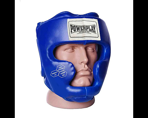 Шолом боксерський закритий PowerPlay 3043 розмір XS, синій
