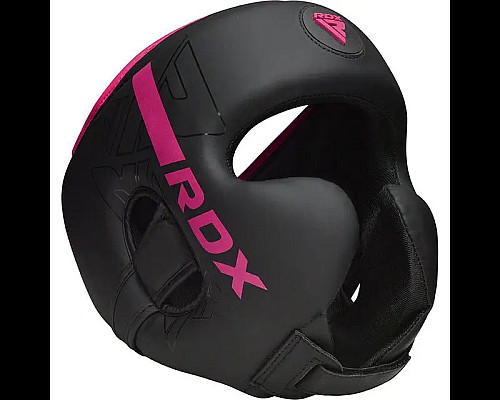 Шолом боксерський RDX F6 KARA Matte розмір S, чорно-рожевий