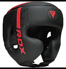 Шолом боксерський RDX F6 KARA Matte розмір S, чорно-червоний