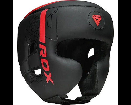 Шолом боксерський RDX F6 KARA Matte розмір S, чорно-червоний