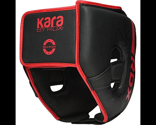 Шолом боксерський RDX F6 KARA Matte розмір S, чорно-червоний