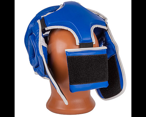 Шолом боксерський закритий PowerPlay 3100 PU розмір XS, синій