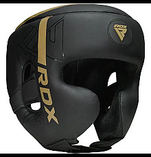 Шолом боксерський RDX F6 KARA Matte розмір S, чорно-золотистий