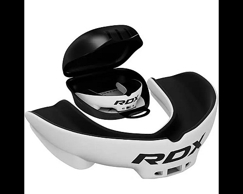 Капа боксерська доросла RDX 3w від 12 років чорно-біла