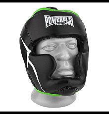 Шолом боксерський закритий PowerPlay 3100 PU розмір XS, чорно-зелений