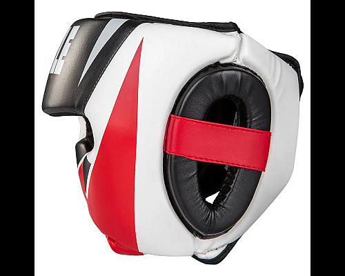 Шолом боксерський з капою TITLE MMA Command  розмір L, біло-червоний