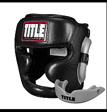 Шолом боксерський з капою TITLE Platinum Premier Full 2.0 розмір L, чорний