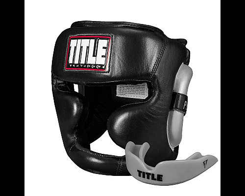 Шолом боксерський з капою TITLE Platinum Premier Full 2.0 розмір L, чорний