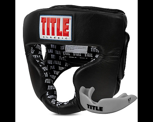 Шолом боксерський з капою TITLE Classic 2.0 розмір M, чорний