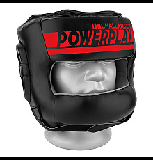Шолом боксерський закритий PowerPlay 3067 Challanger розмір L, чорно-червоний