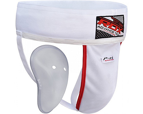 Захист паху RDX Groin Guard L, біло-червоні