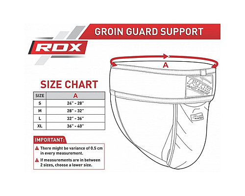 Захист паху RDX Groin Guard L, біло-червоні