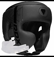 Шолом боксерський з капою RDX F6 KARA Matte розмір M, чорний