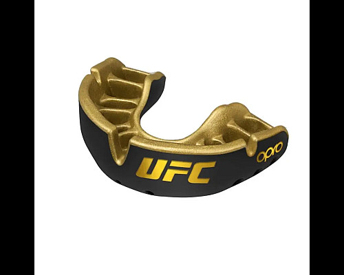 Капа боксерська дитяча OPRO Gold UFC до 10 років чорно-золотиста
