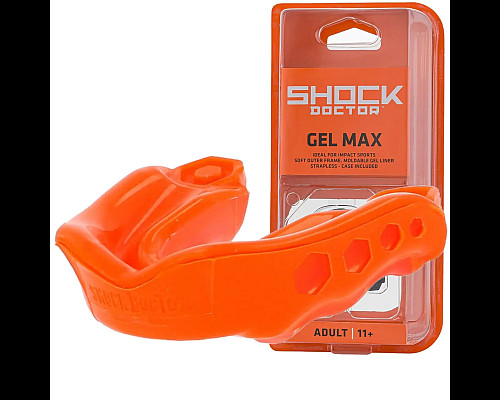 Капа боксерська доросла Shock Doctor Gel Max від 11 років оранжева