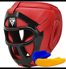 Шолом боксерський  з капою RDX T1 Grill розмір XL, червоний