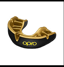 Капа боксерська дитяча OPRO Gold до 10 років чорно-золотиста