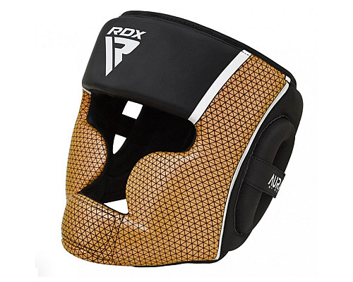 Шолом боксерський RDX T17 Aura M, чорно-золотистий