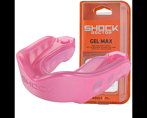 Капа боксерська доросла Shock Doctor Gel Max від 11 років рожева