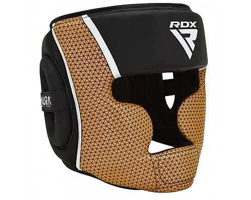Шолом боксерський RDX T17 Aura L, чорно-золотистий