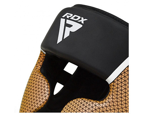 Шолом боксерський RDX T17 Aura L, чорно-золотистий