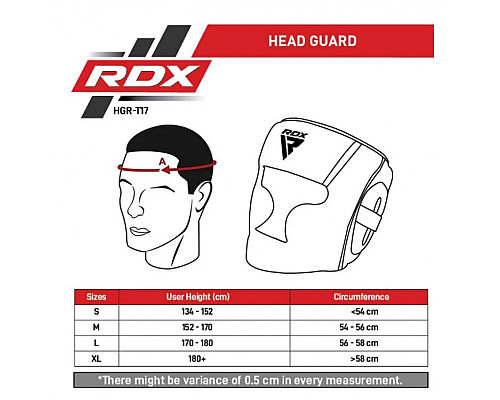 Шолом боксерський RDX T17 Aura L, чорно-золотистий