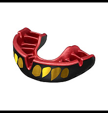 Капа боксерська доросла OPRO Gold JAWS від 11 років чорно-червона