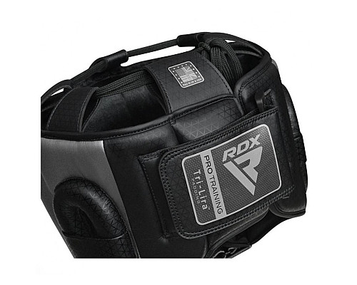 Шолом боксерський з бампером RDX L2 Mark Pro M, чорно-сірий
