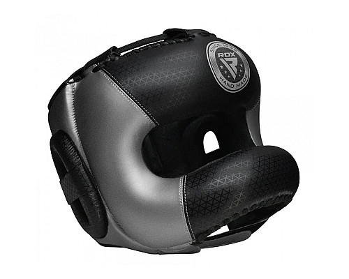 Шолом боксерський з бампером RDX L2 Mark Pro L, чорно-сірий