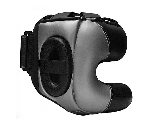 Шолом боксерський з бампером RDX L2 Mark Pro L, чорно-сірий