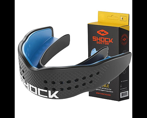 Капа боксерська доросла Shock Doctor SuperFit від 11 років чорна