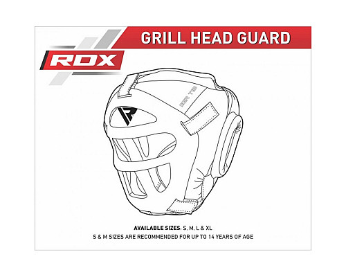 Шолом боксерський тренувальний RDX Guard M, червоний
