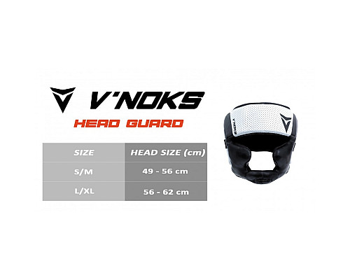 Шолом боксерський VNoks Aria S/M, чорно-білий