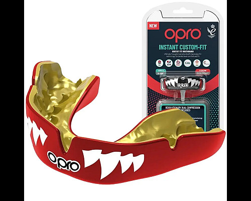 Капа боксерська доросла OPRO Instant JAWS від 11 років червона