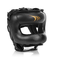 Шолом боксерський із захистом носа Yakimasport PRO BLACK,  розмір М