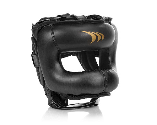 Шолом боксерський із захистом носа Yakimasport PRO BLACK,  розмір М