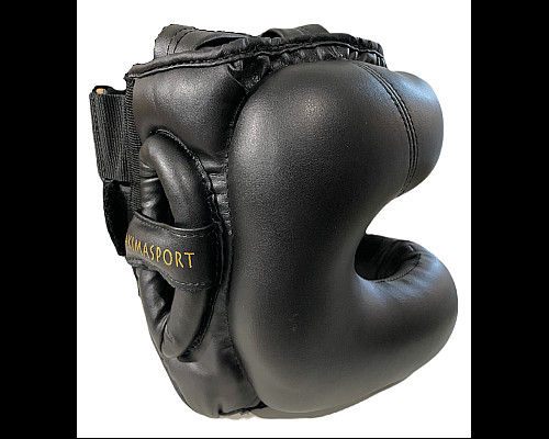 Шолом боксерський із захистом носа Yakimasport PRO BLACK,  розмір М