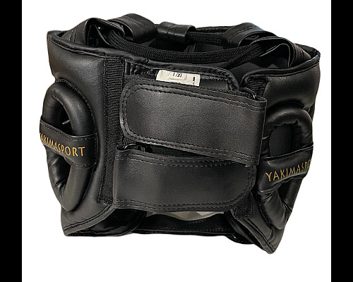 Шолом боксерський із захистом носа Yakimasport PRO BLACK,  розмір М