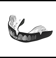 Капа боксерська доросла OPRO Instant TEETH від 11 років чорно-срібляста