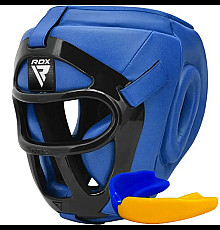 Шолом боксерський з капою RDX T1 Grill розмір M, синій