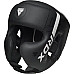 Шолом боксерський з капою RDX F6 KARA Matte розмір M, чорно-білий