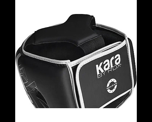 Шолом боксерський з капою RDX F6 KARA Matte розмір M, чорно-білий